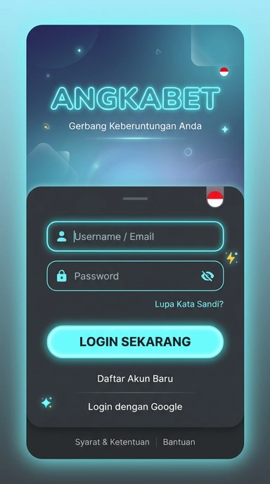 Tampilan halaman login angkabet