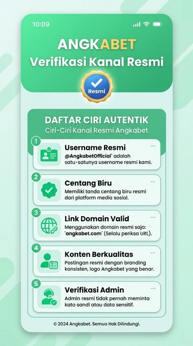Tampilan kanal resmi angkabet