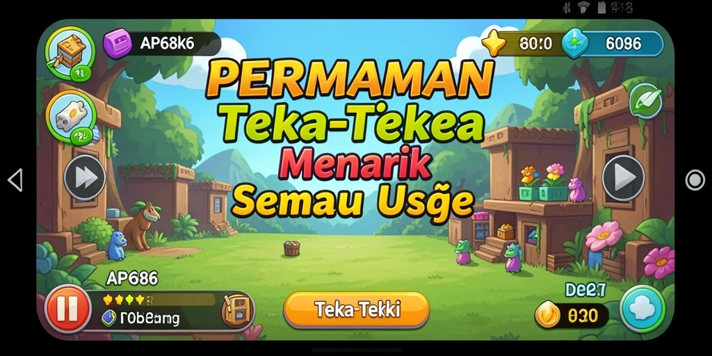 Tampilan antarmuka AP686 yang menarik dengan beragam teka-teki.