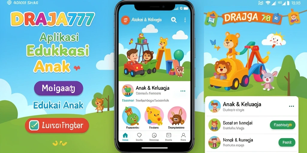Tampilan antarmuka aplikasi DRAJA777 yang menarik untuk anak-anak.