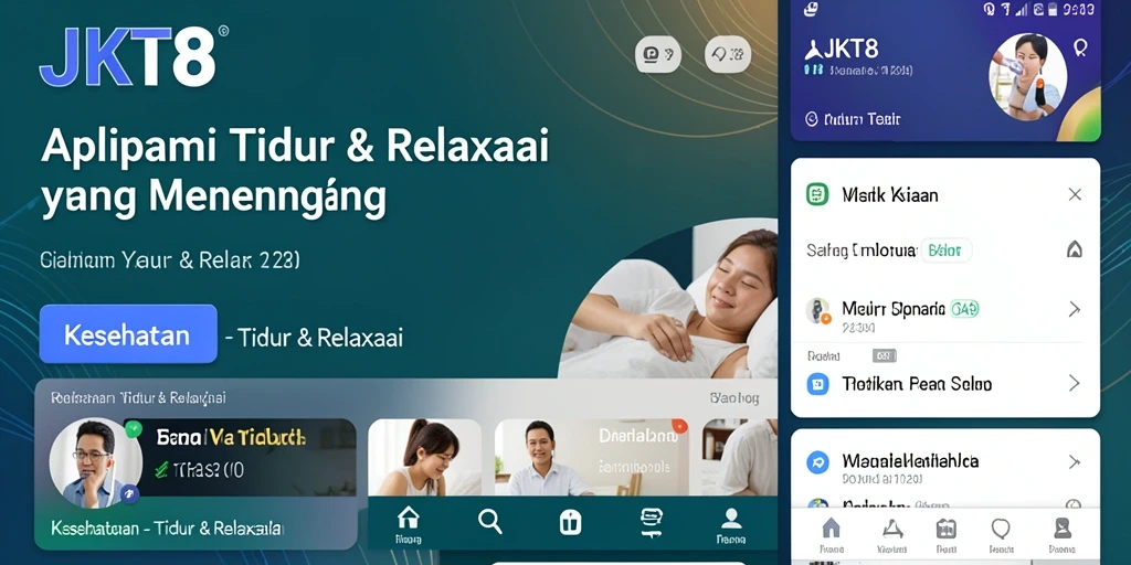 Antarmuka JKT8 yang menenangkan untuk tidur dan relaksasi.