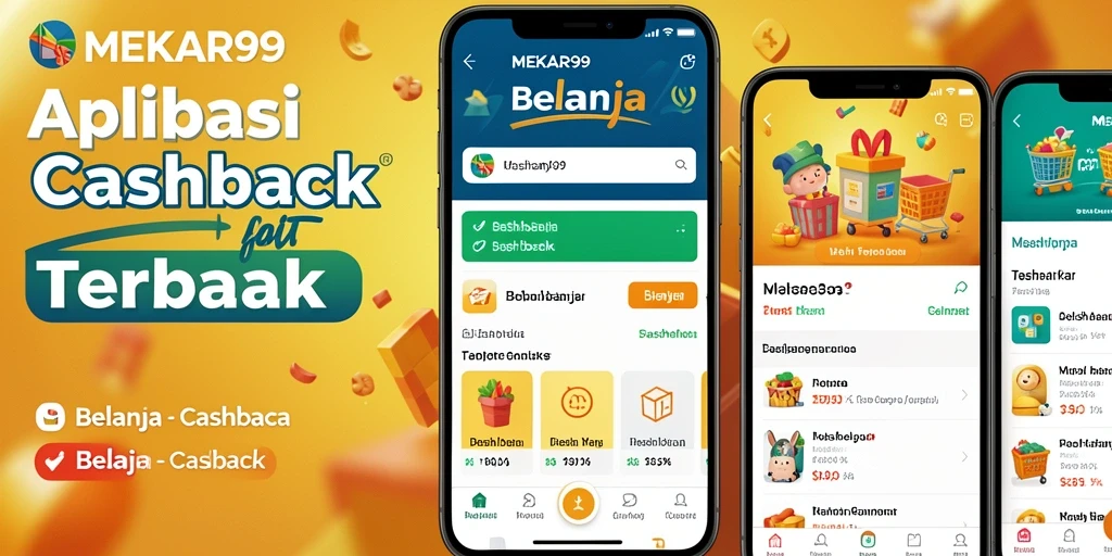 Tampilan antarmuka MEKAR99 yang ramah pengguna dan fitur cashback.