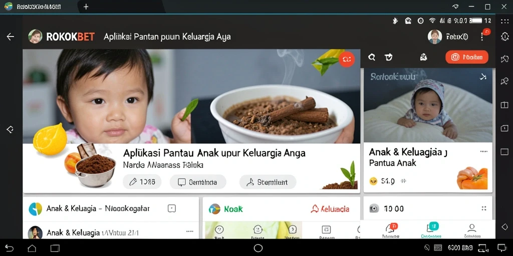 Antarmuka ROKOKBET yang sederhana dan fungsional untuk memantau anak.