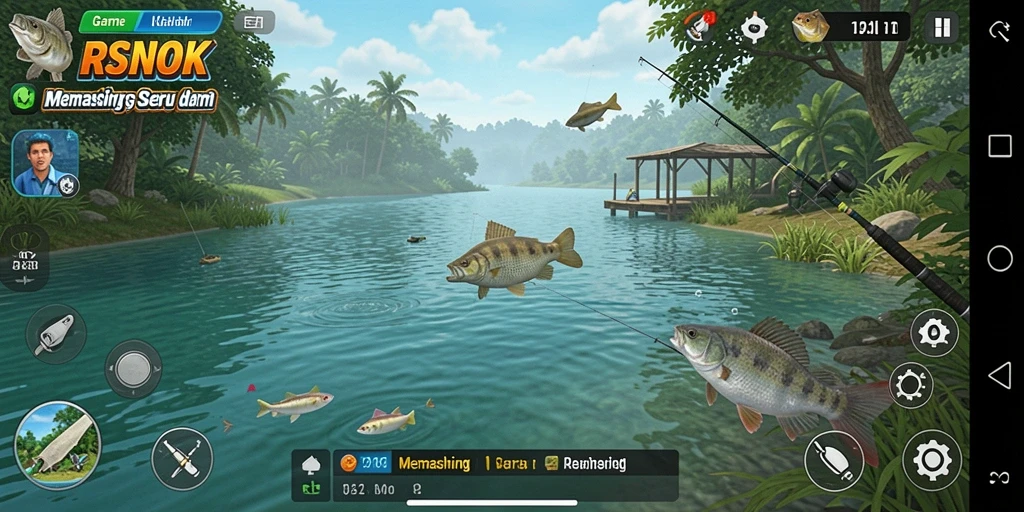 Screenshot utama RSNOK menampilkan antarmuka memancing yang menarik.