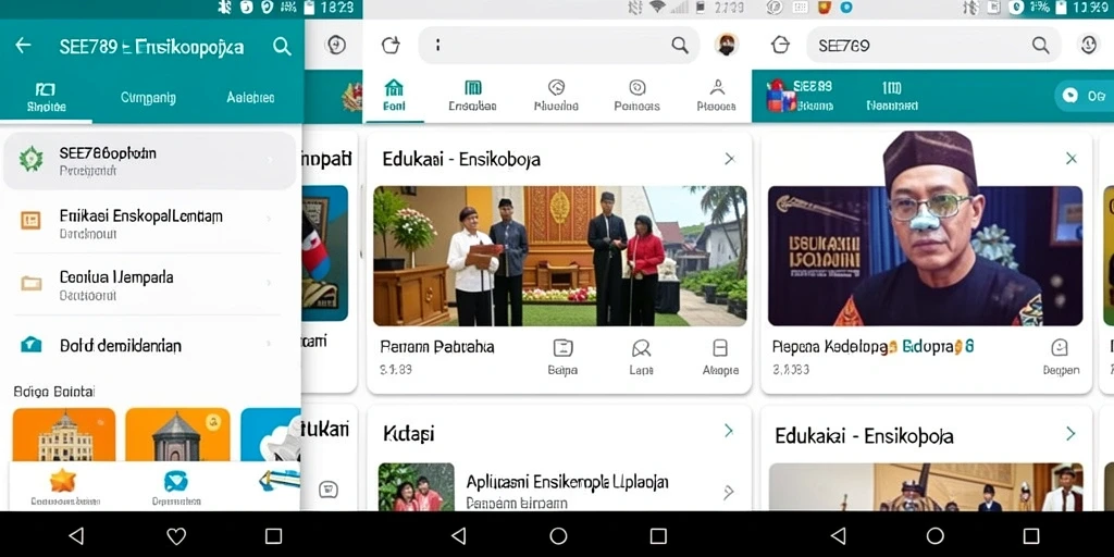 Antarmuka pengguna SEE789 yang menarik dengan fitur Ensiklopedia.